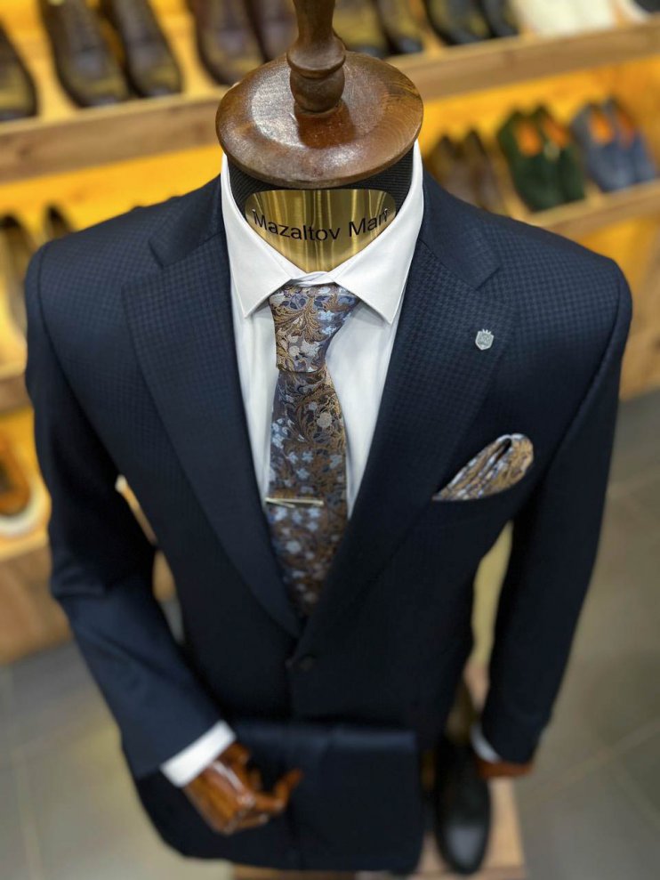 Костюм MAZALTOVMAN 2-ка Синий фактурный премиум