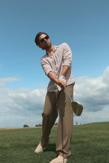 Брюки-багги коричневые свободные