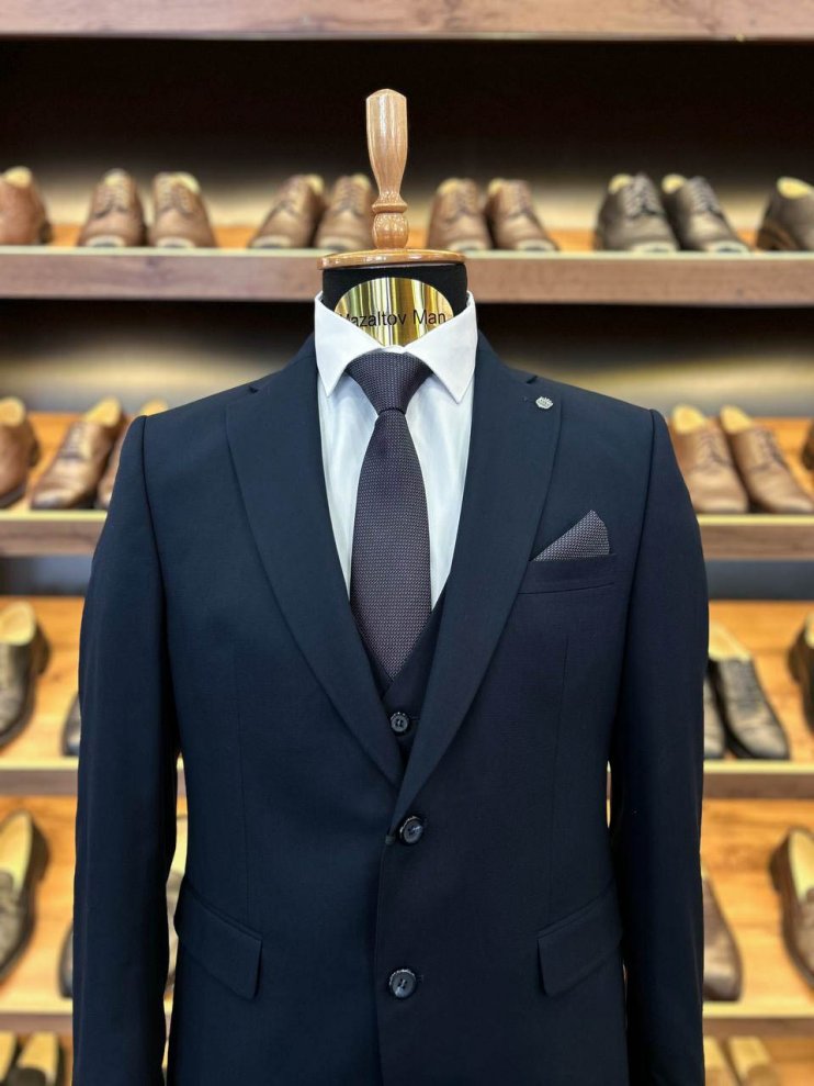 Костюм MAZALTOVMAN 3-ка премиум Синий фактурный