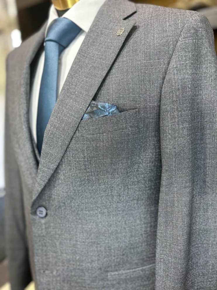 Костюм MAZALTOVMAN 3-ка премиум Серый фактурный