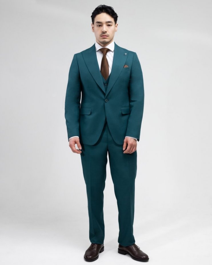 Стильный костюм-тройка MAZALTOVMAN зеленый