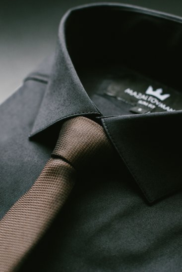 Рубашка MAZALTOVMAN Черная приталенная