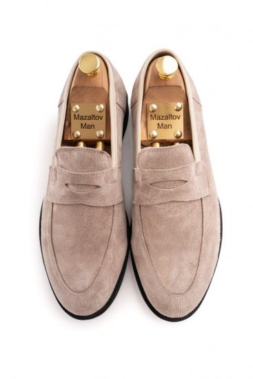 Лоферы MAZALTOVMAN Бежевые замшевые
